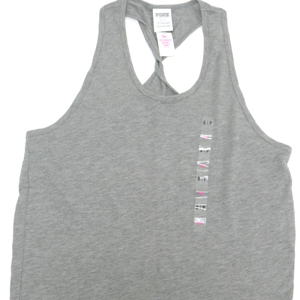 Victoria's Secret PINK Gray Twisted Back Tank SM